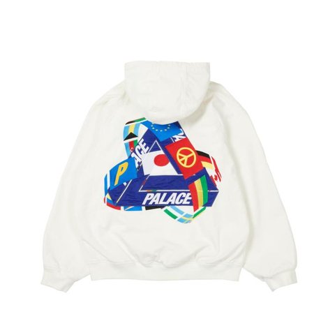 TRI-FLAG HOODED JACKET WHITE