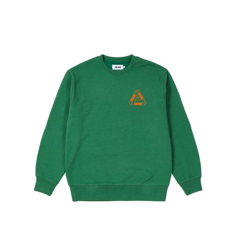 Palace OUTLINER MIT DESIGNER CREW GREEN - Colorway