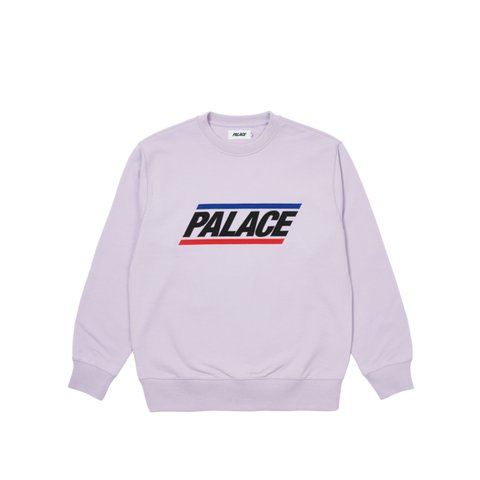 Palace BASICS LOGO CREW LILAC - Colorway