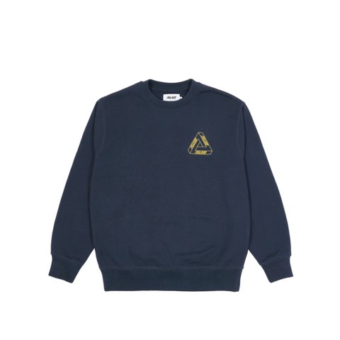 Palace OUTLINER MIT DESIGNER CREW NAVY - Colorway