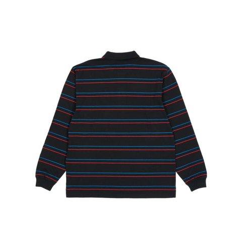 UNDERLINE LONGSLEEVE POLO BLACK