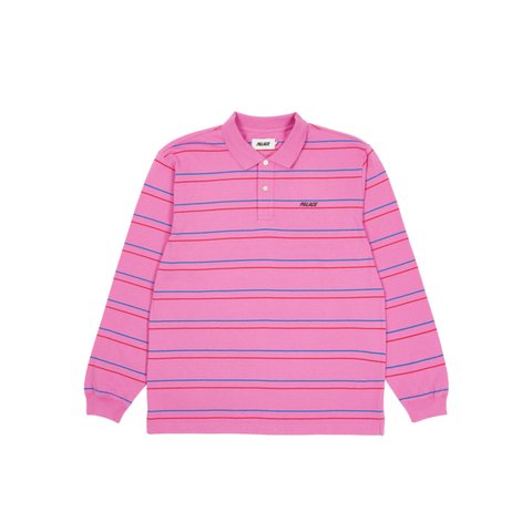 UNDERLINE LONGSLEEVE POLO PINK