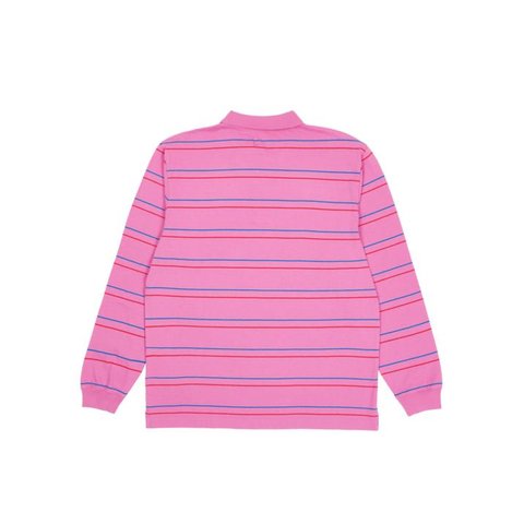 UNDERLINE LONGSLEEVE POLO PINK