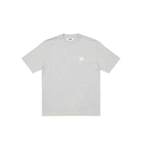 SQUARE PATCH T-SHIRT GREY MARL