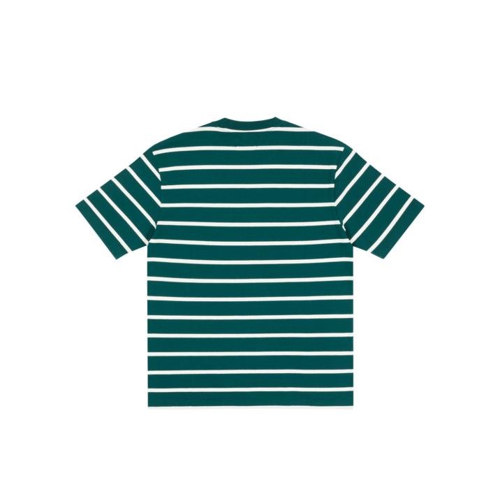 HEALTHILY STRIPE T-SHIRT GREEN / WHITE