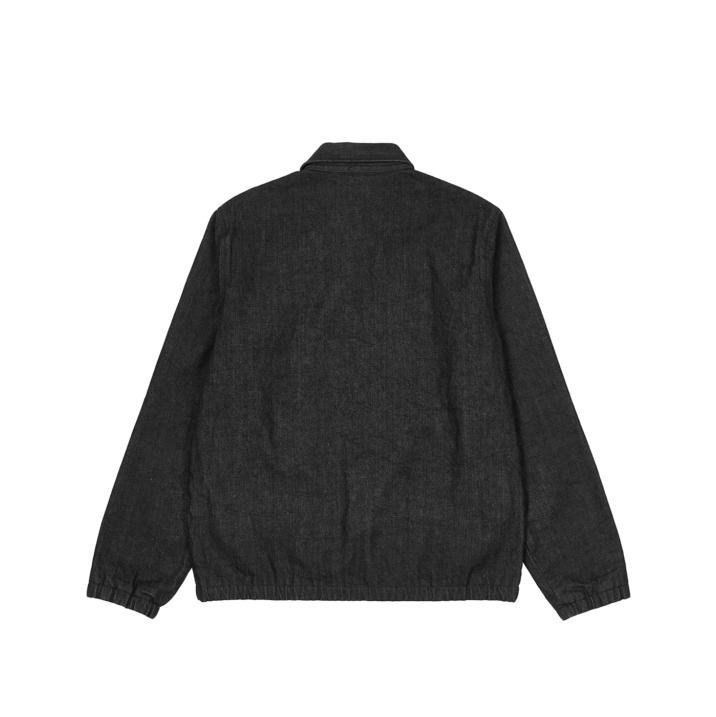 WASHED DENIM HARRINGTON BLACK