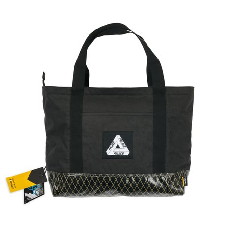 PALACE X-PAC COTTON CANVAS SHOPPER BAG BLACK