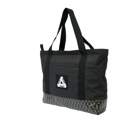 PALACE X-PAC COTTON CANVAS SHOPPER BAG BLACK