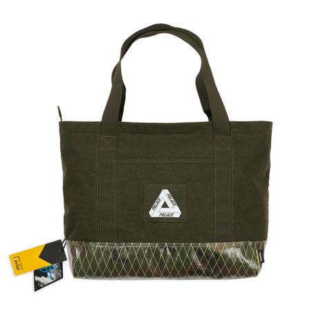 Palace PALACE X-PAC COTTON CANVAS SHOPPER BAG OLIVE - Colorway