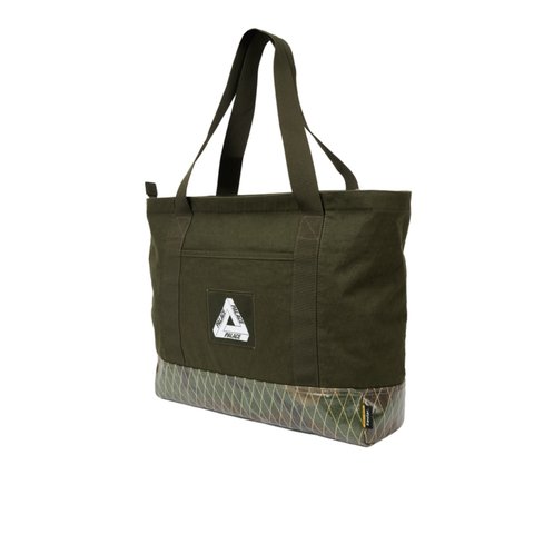 Palace PALACE X-PAC COTTON CANVAS SHOPPER BAG OLIVE - Colorway