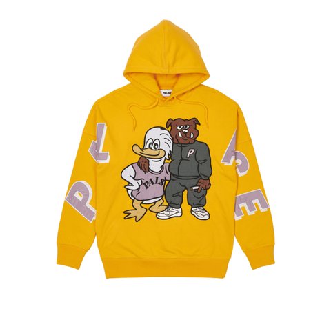 DOG AND DUCK DROP SHOULDER HOOD YELLOW