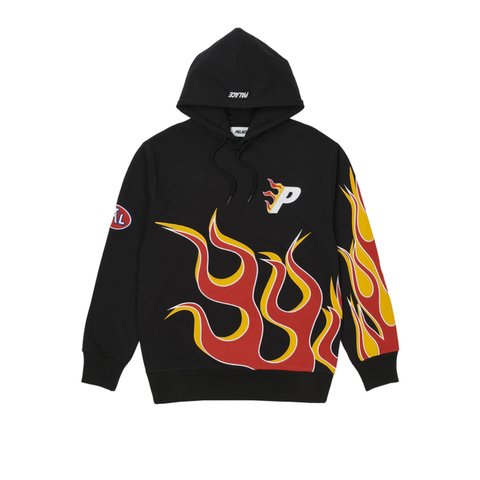 Palace FLAME HOOD BLACK - Colorway