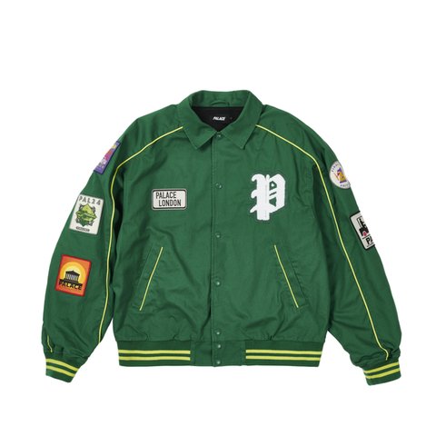 Palace PATCHES COTTON BOMBER KELLY GREEN - Colorway