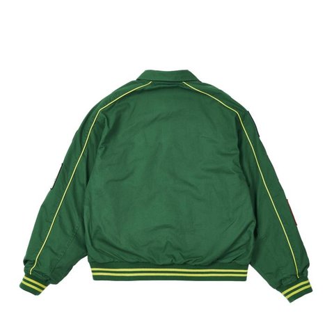 PATCHES COTTON BOMBER KELLY GREEN