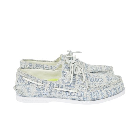 PALACE SPERRY CLOUD AUTHENTIC ORIGINAL 3 EYE DENIM BOATSHOE WHITE