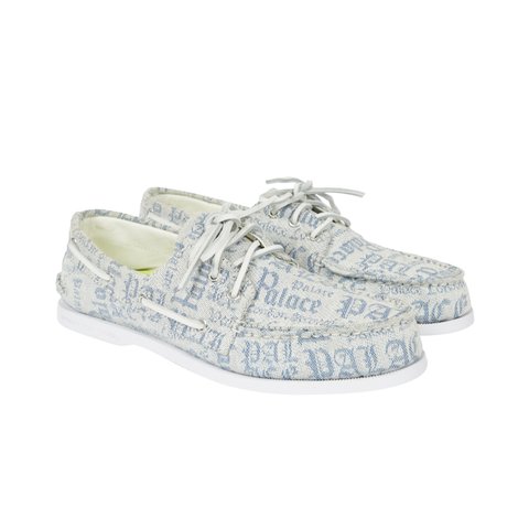 PALACE SPERRY CLOUD AUTHENTIC ORIGINAL 3 EYE DENIM BOATSHOE WHITE