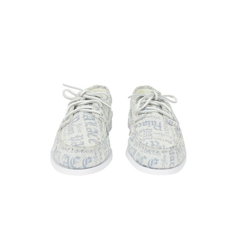 PALACE SPERRY CLOUD AUTHENTIC ORIGINAL 3 EYE DENIM BOATSHOE WHITE