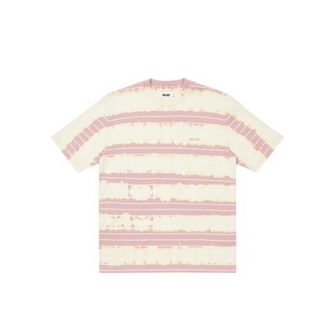 BLEACHED STRIPE T-SHIRT PINK