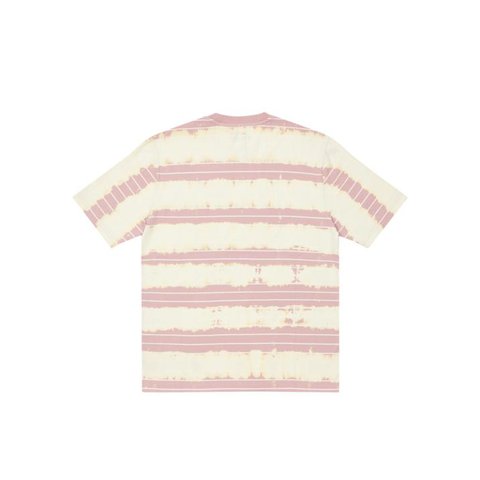 BLEACHED STRIPE T-SHIRT PINK