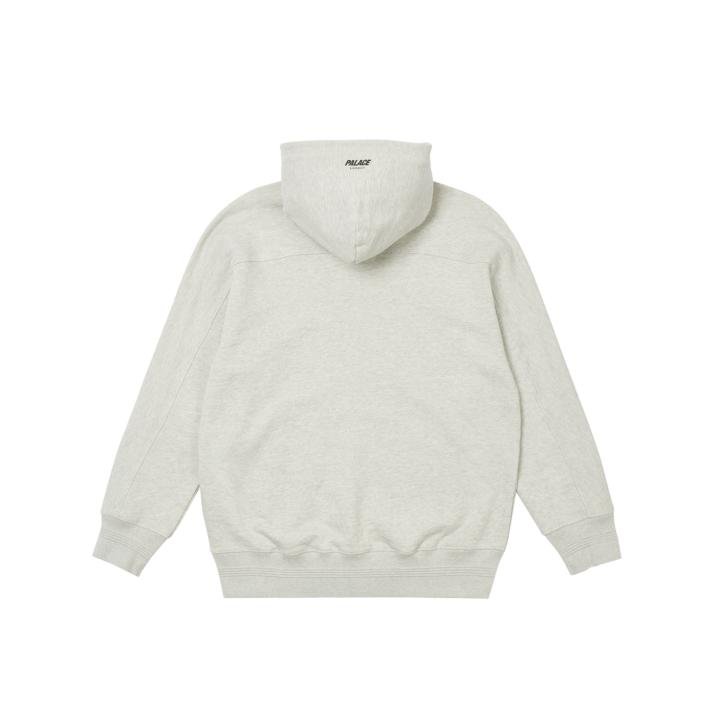 SLUB ZIG ZAG ZIP HOOD GREY MARL