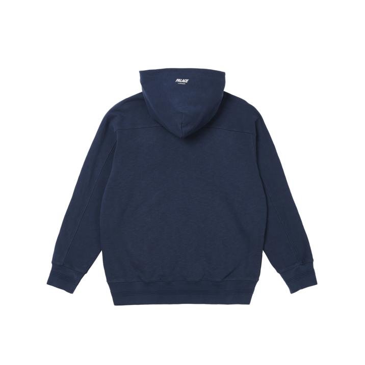 SLUB ZIG ZAG ZIP HOOD NAVY