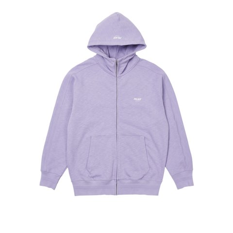 SLUB ZIG ZAG ZIP HOOD VIOLET