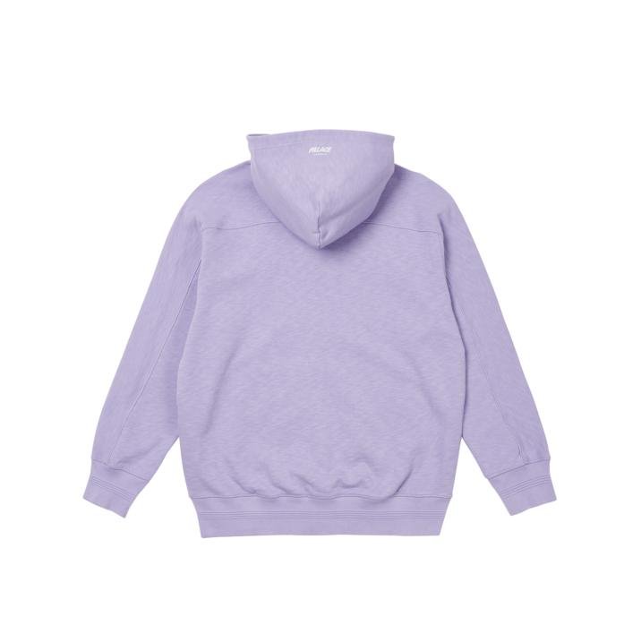SLUB ZIG ZAG ZIP HOOD VIOLET