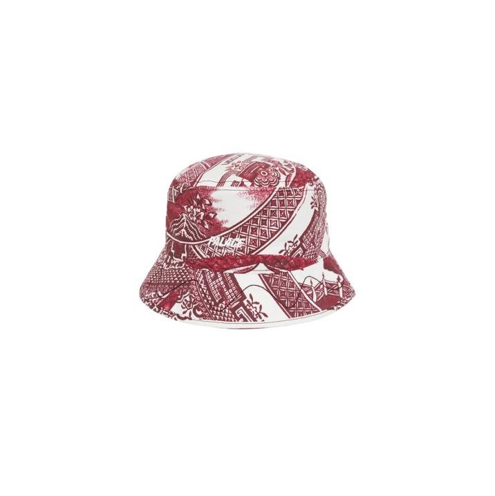 CHINA PLATE BUCKET HAT RED