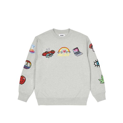 MIXED MEDIA BITMAP CREW GREY MARL