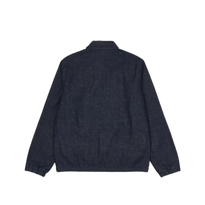 WASHED DENIM HARRINGTON NAVY