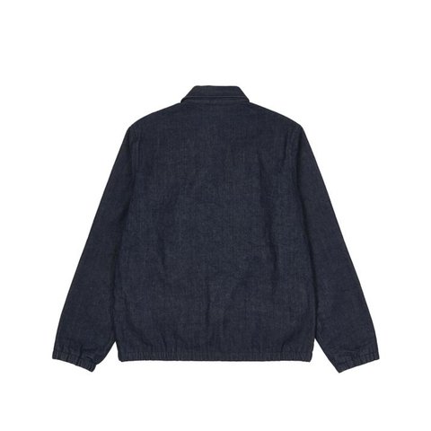 WASHED DENIM HARRINGTON NAVY