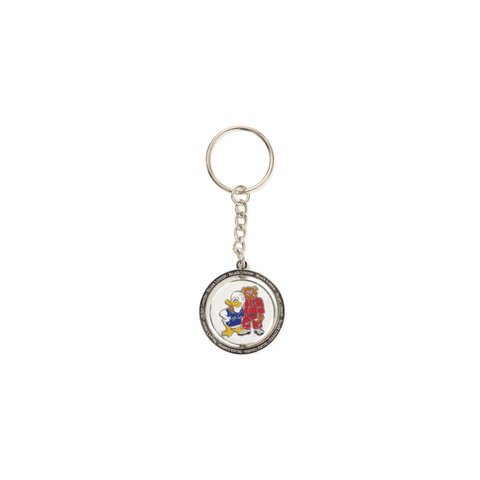 DOG AND DUCK KEYRING SILVER