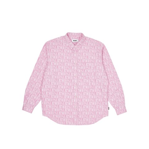 DOMINO PRINT OXFORD SHIRT PINK