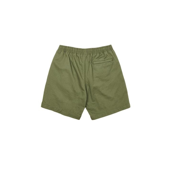 BASICALLY A WASHED COTTON SHORT OLIVE