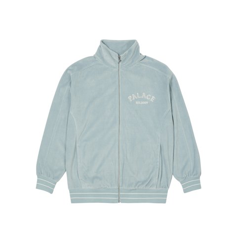 GALORE VELOUR TRACK TOP LIGHT BLUE