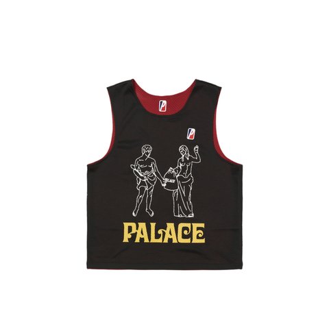 MESH PRACTICE VEST BLACK / RED