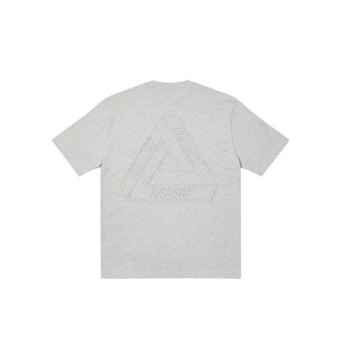 TRI-FERG EMBOSSED T-SHIRT GREY MARL