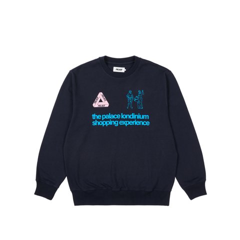 Palace SHOPPING EXPERIENCE CREW NAVY - Colorway
