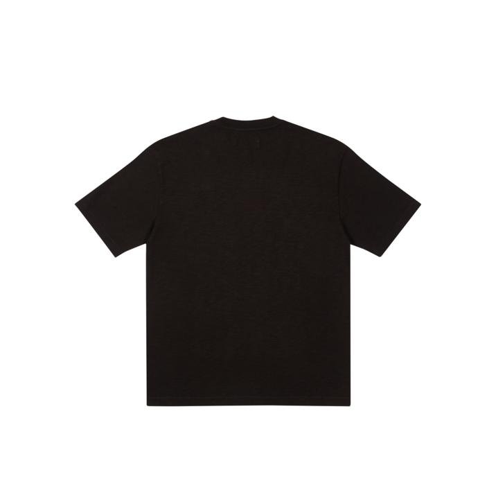 SLUB POCKET ZIG ZAG T-SHIRT BLACK