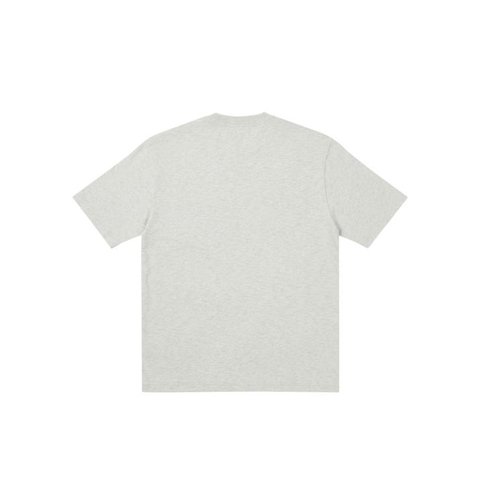 SLUB POCKET ZIG ZAG T-SHIRT GREY MARL
