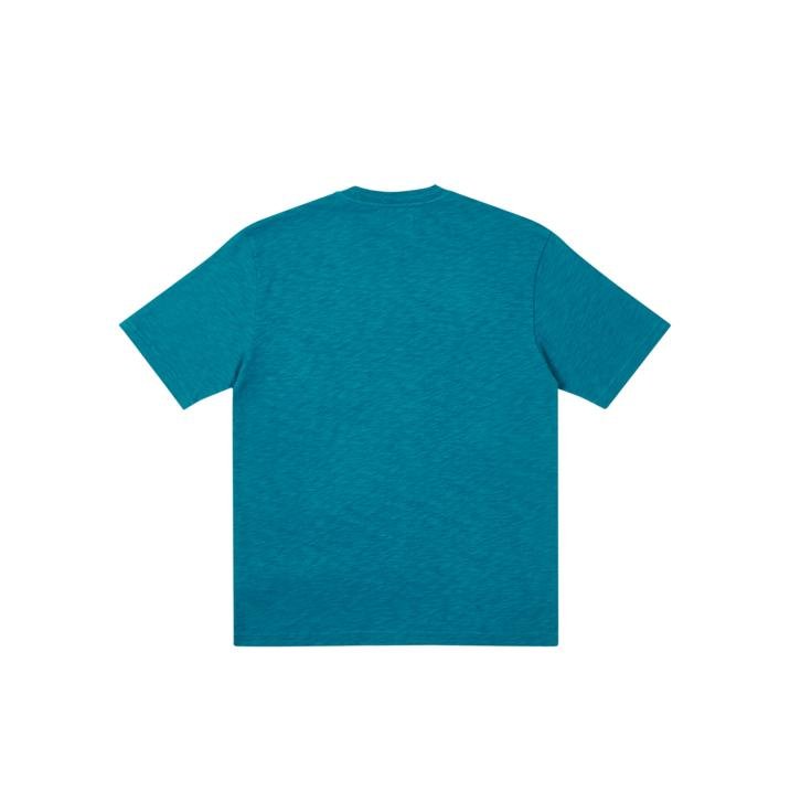 SLUB POCKET ZIG ZAG T-SHIRT TEAL
