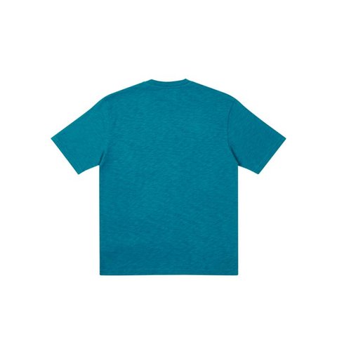 SLUB POCKET ZIG ZAG T-SHIRT TEAL