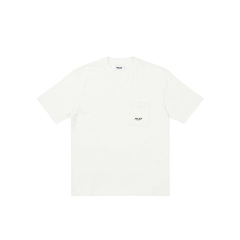 SLUB POCKET ZIG ZAG T-SHIRT WHITE