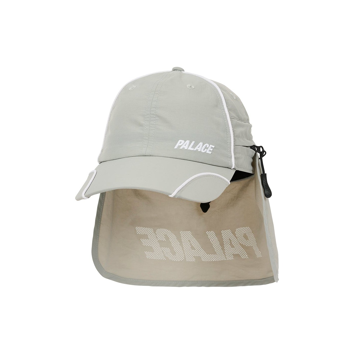FONT ZIP SHELL NECK SAVER 6-PANEL GREY