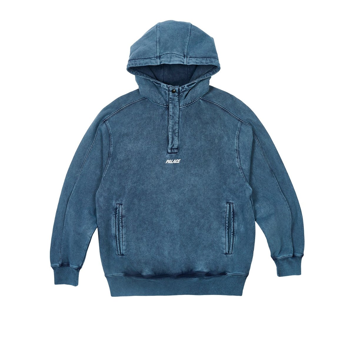 Palace WASHED TERRY 1/4 PLACKET HOOD NAVY (Summer 2023) - €168.00