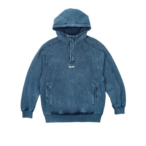 Palace WASHED TERRY 1/4 PLACKET HOOD NAVY - €168.00