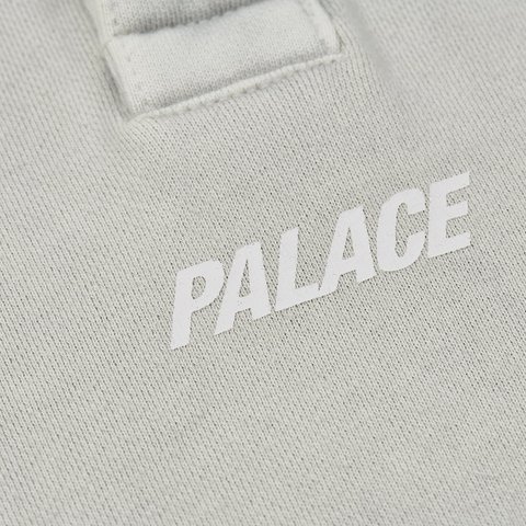 Palace WASHED TERRY 1/4 PLACKET HOOD SMOKE GREY - Colorway