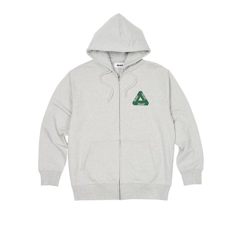 Palace TRI-PUFF PRINT ZIP HOOD GREY MARL - Colorway