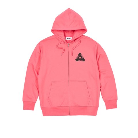 Palace TRI-PUFF PRINT ZIP HOOD PINK - Colorway