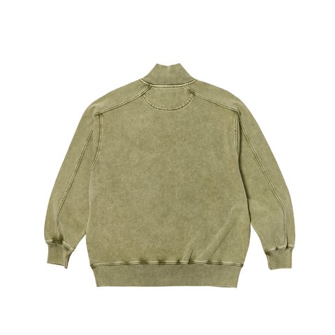 Palace WASHED TERRY 1/2 ZIP FUNNEL THE DEEP GREEN - Colorway